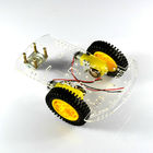Witte Gele Kleine de Robotuitrusting van Diy van de Twee Aandrijvings Slimme Auto 20cm x 15.5cm x 6,5 cm