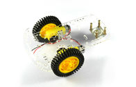 Witte Gele Kleine de Robotuitrusting van Diy van de Twee Aandrijvings Slimme Auto 20cm x 15.5cm x 6,5 cm