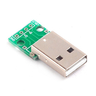 USB 2,0 Mannetje aan 2.54mm de Adapterraad van ONDERDOMPELINGSpcb