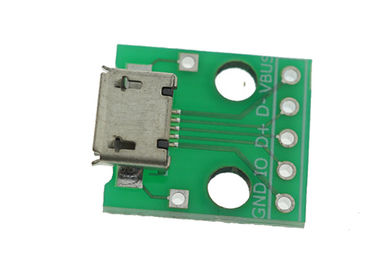 2.54mm van de de Sensormodule van Speldarduino de Micro USB om Vrouwelijk Contactdoosb onder te dompelen met het Solderen van Adapterraad